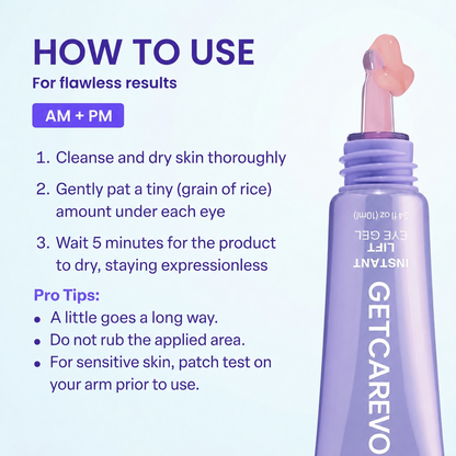 Mycariva™Instant Lift Eye Gel – Smooth Wrinkles & Reduce the Look of Under-Eye Bags 👁️💜