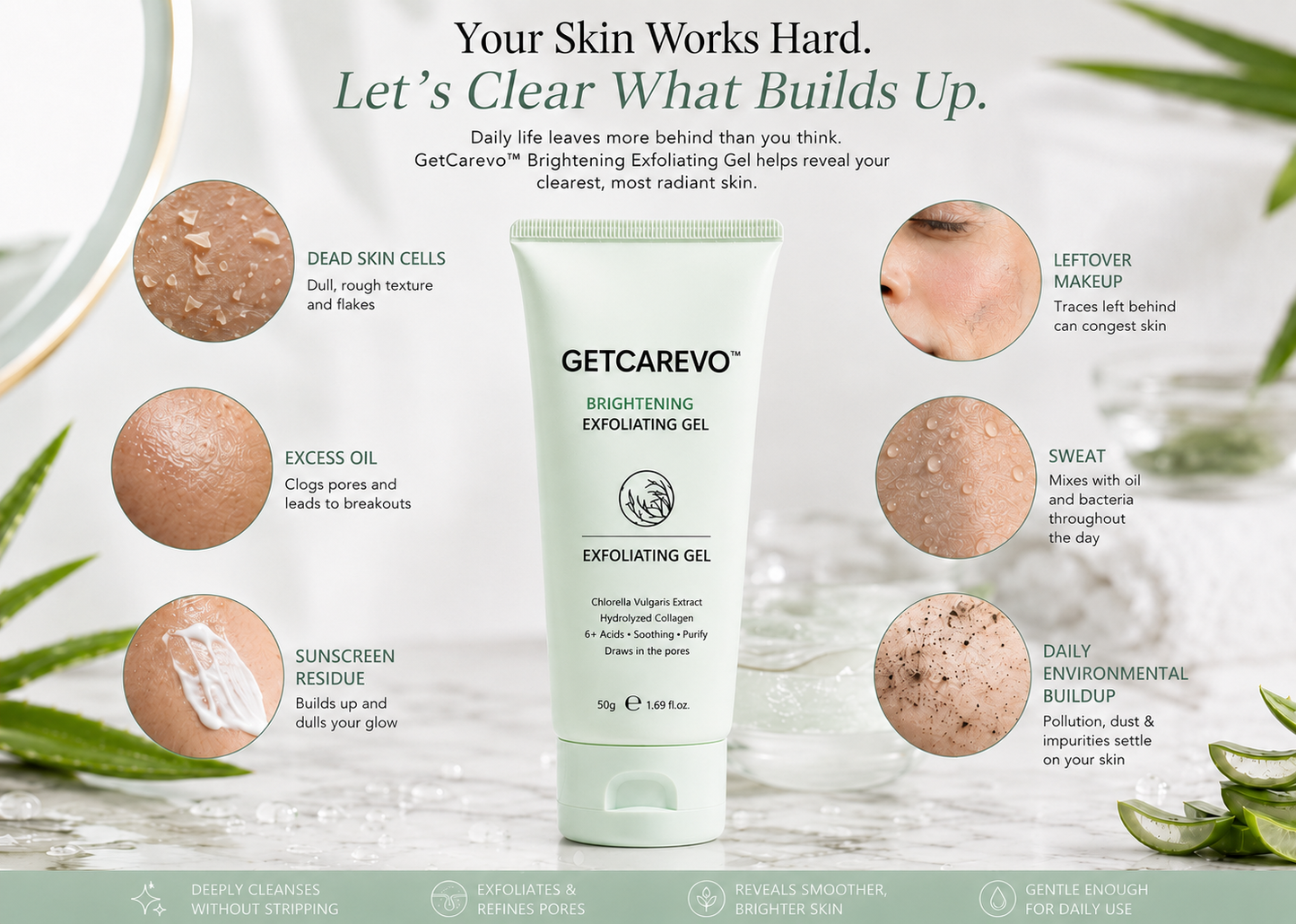 Mycariva™ Face & Body Soft Peel Glow Reset Gel