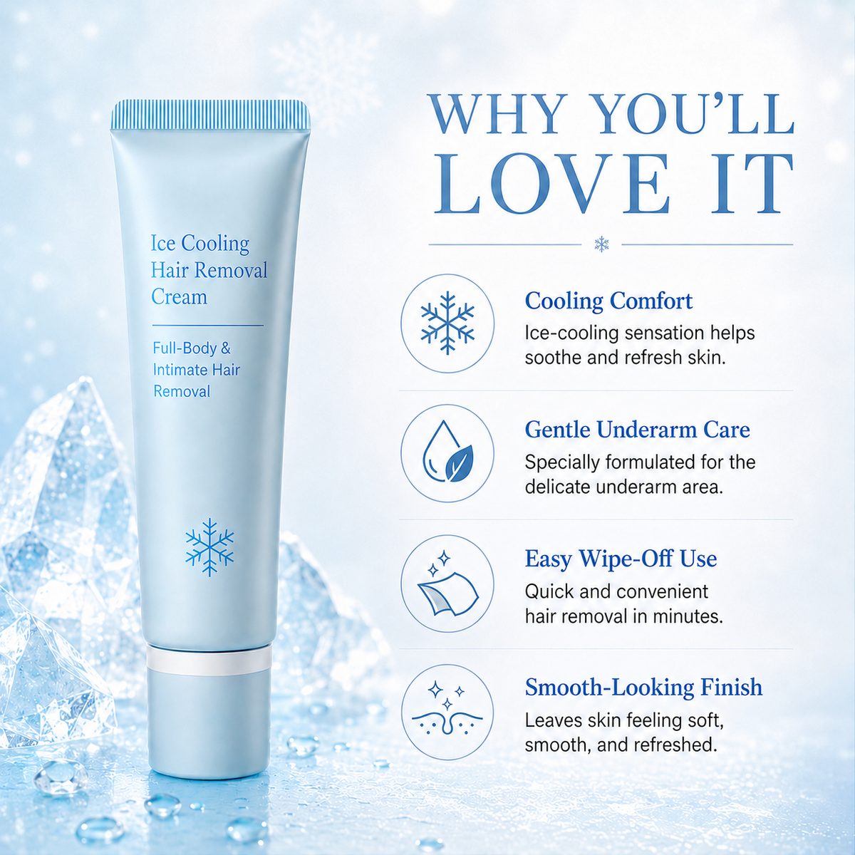 Ice CoolingHair Removal Cream