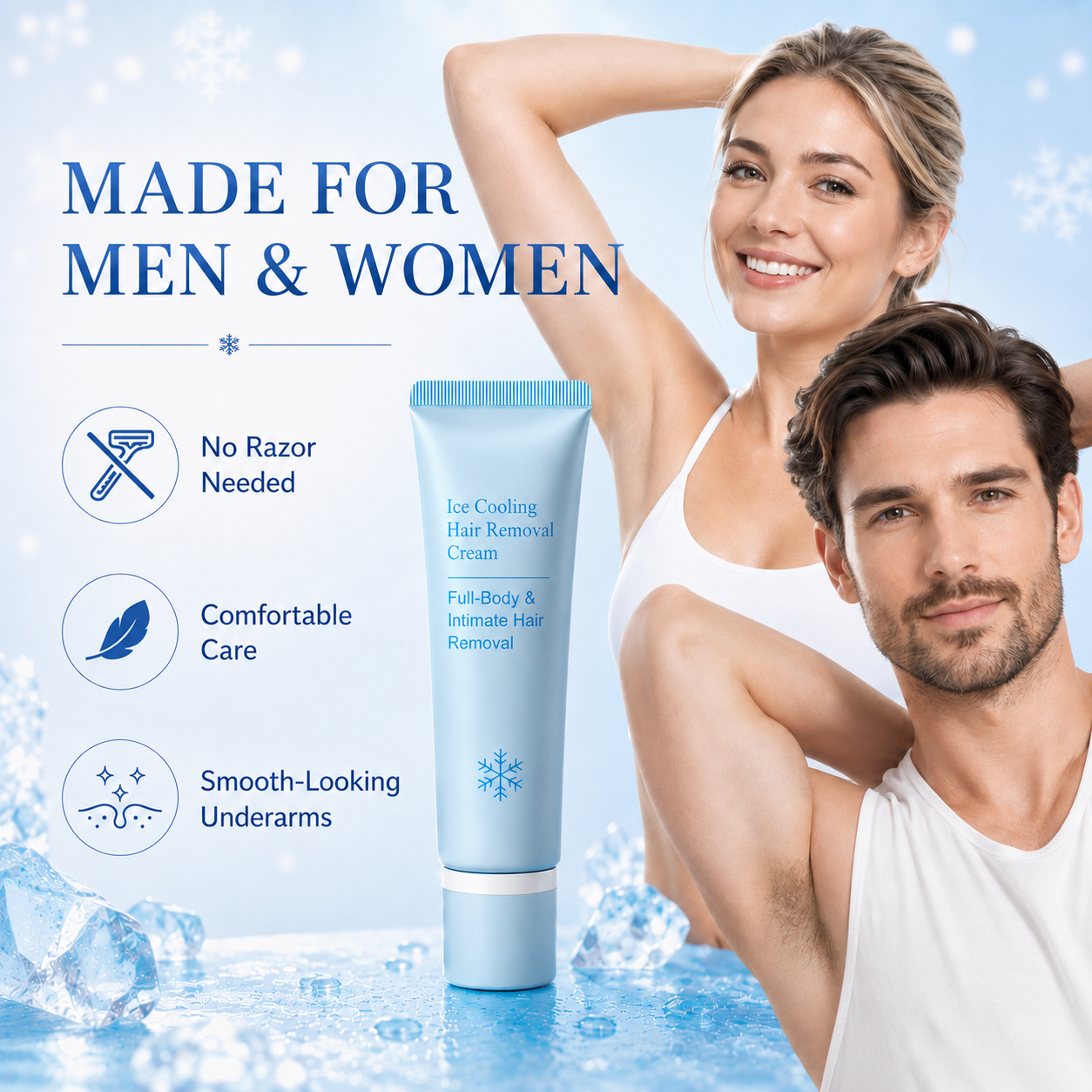 Ice CoolingHair Removal Cream